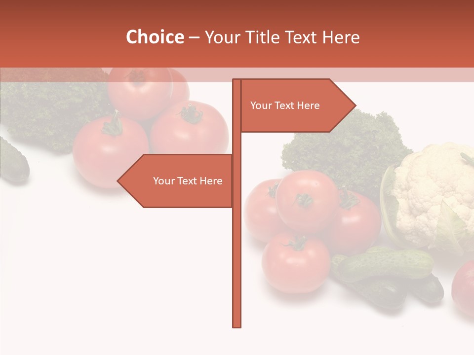 White Vegetable Object PowerPoint Template