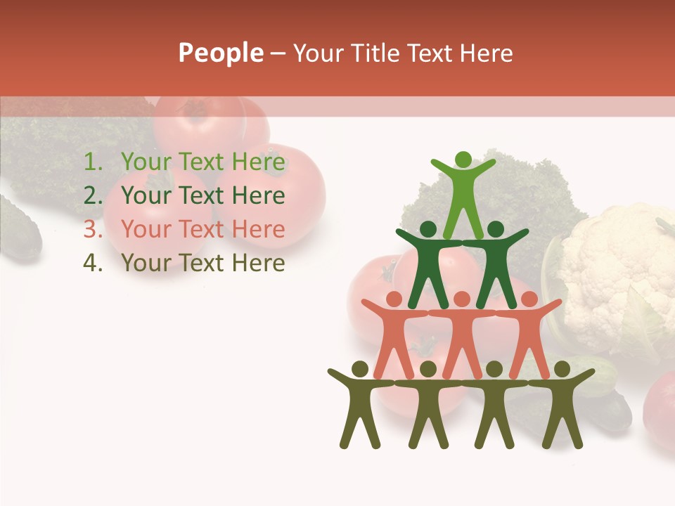 White Vegetable Object PowerPoint Template