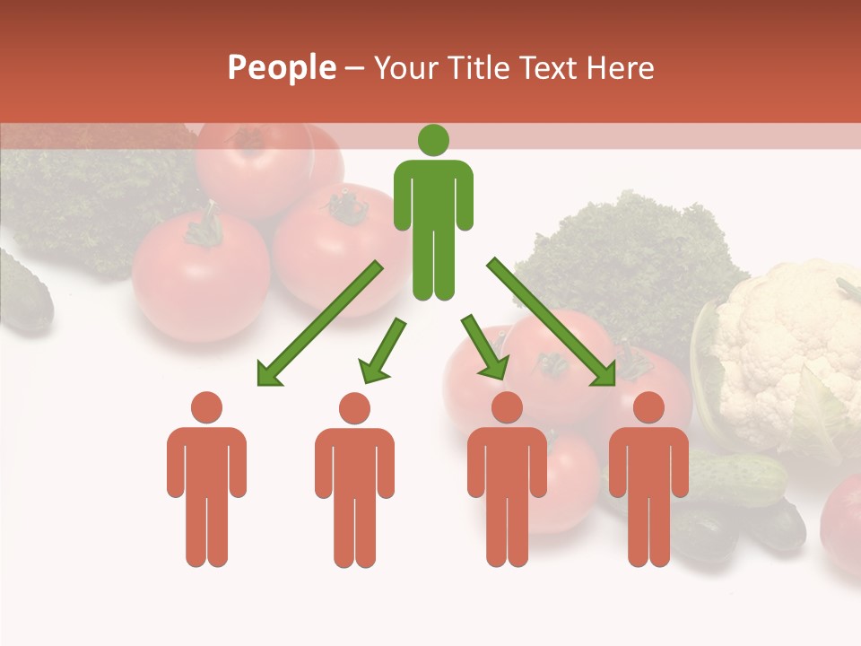 White Vegetable Object PowerPoint Template