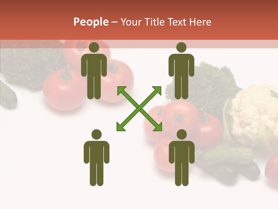 White Vegetable Object PowerPoint Template