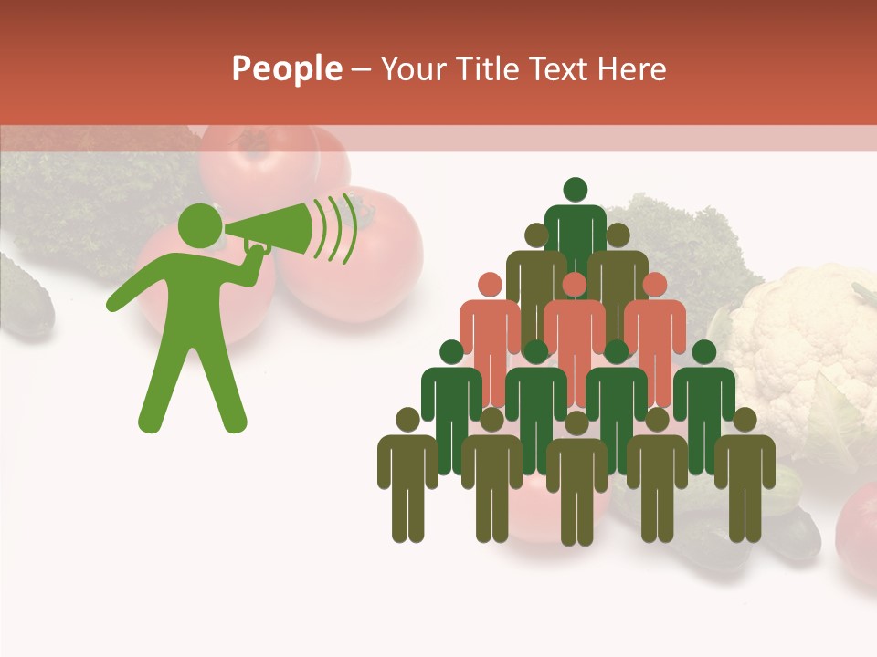 White Vegetable Object PowerPoint Template