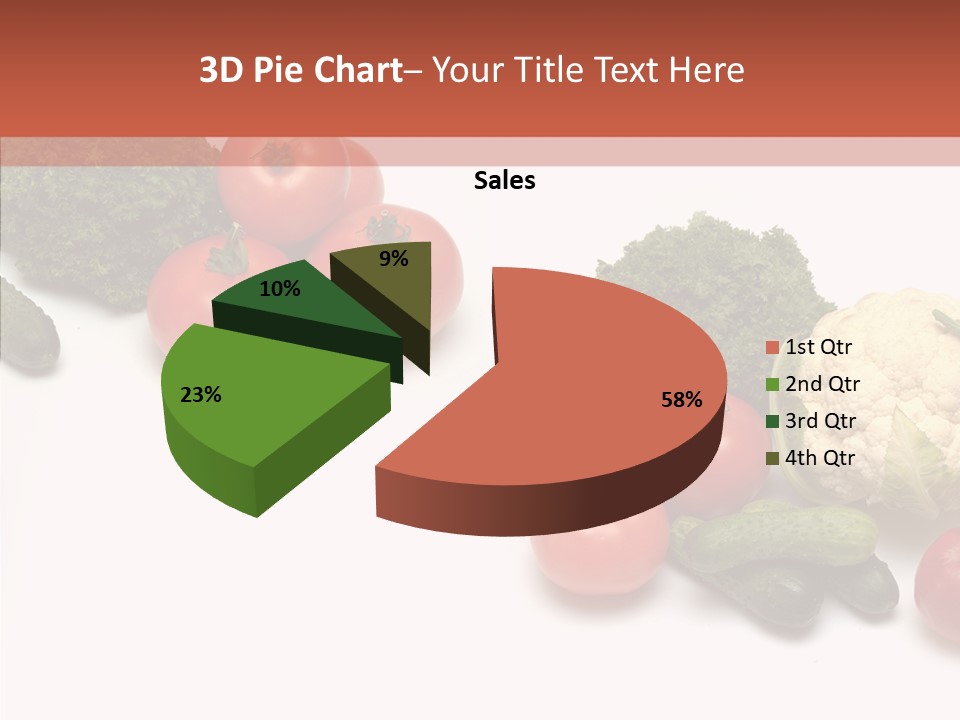 White Vegetable Object PowerPoint Template
