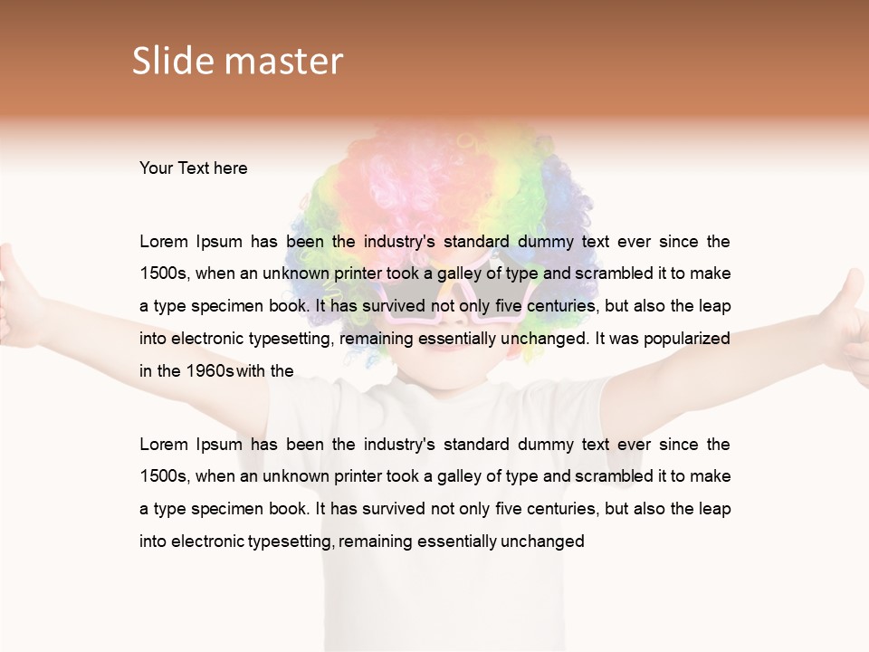 Child Little Thumbs Up PowerPoint Template