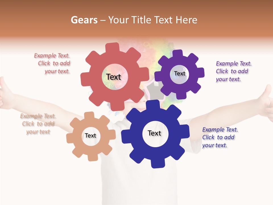 Child Little Thumbs Up PowerPoint Template