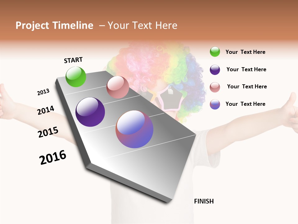 Child Little Thumbs Up PowerPoint Template