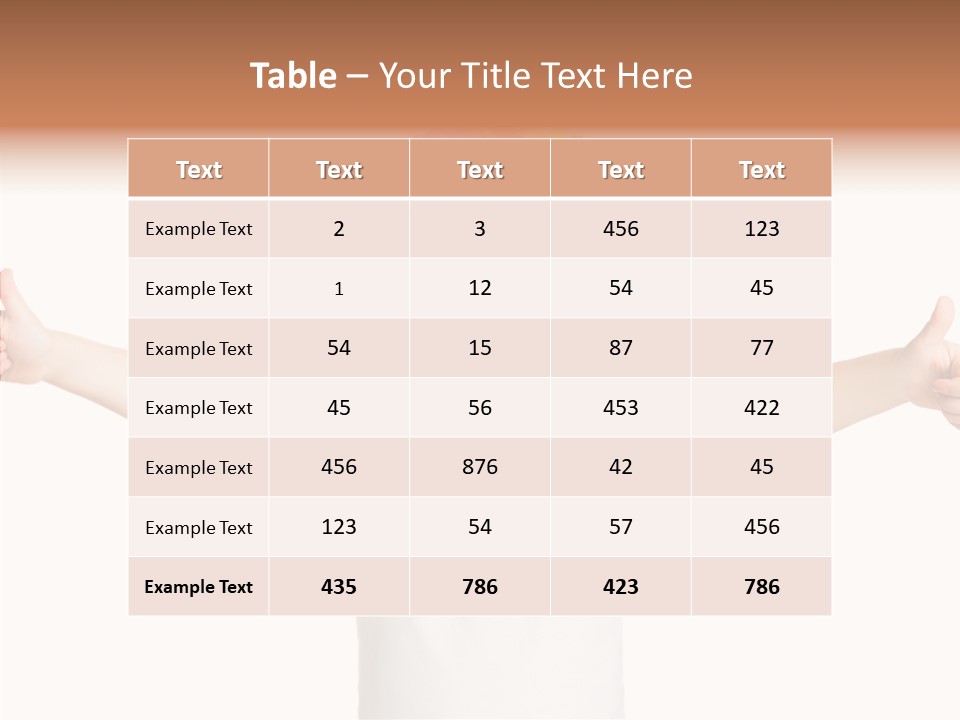 Child Little Thumbs Up PowerPoint Template