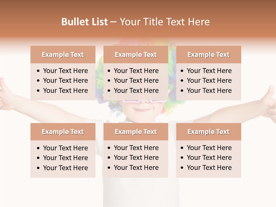 Child Little Thumbs Up PowerPoint Template