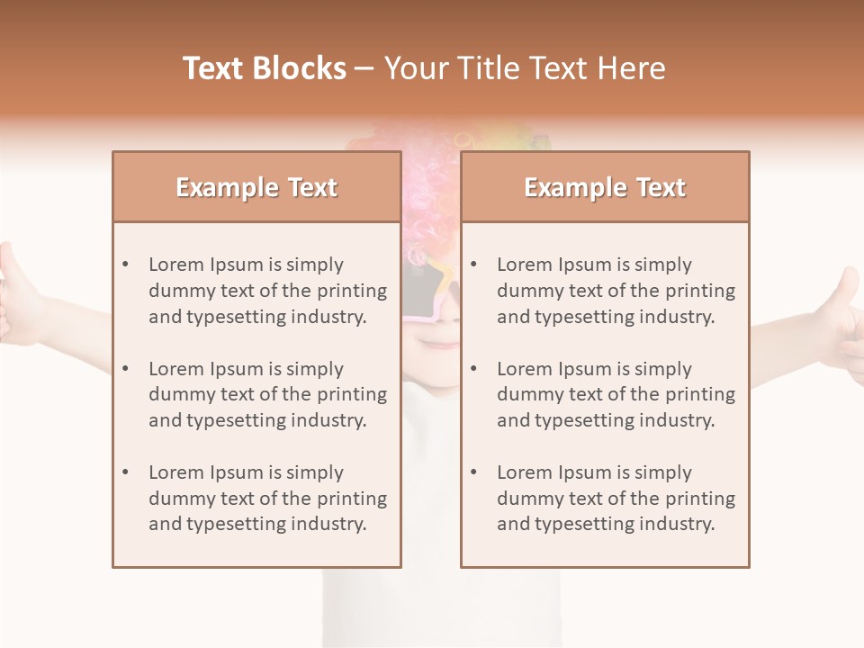 Child Little Thumbs Up PowerPoint Template
