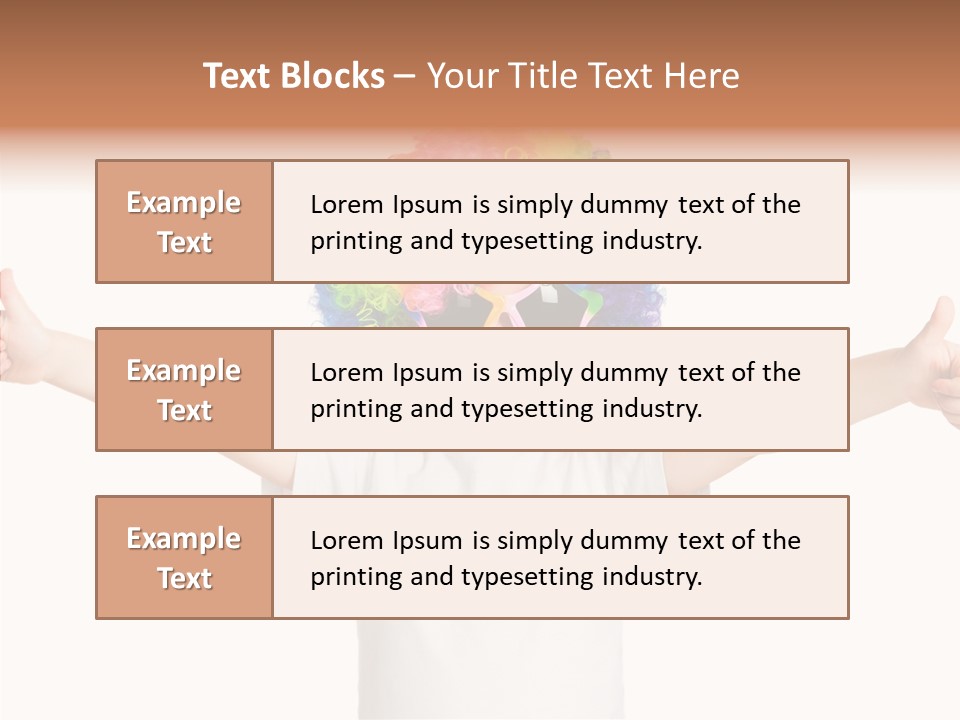 Child Little Thumbs Up PowerPoint Template