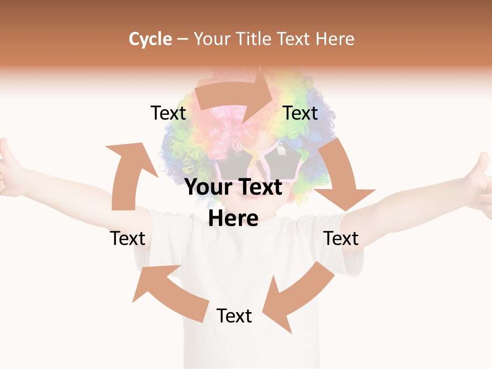 Child Little Thumbs Up PowerPoint Template