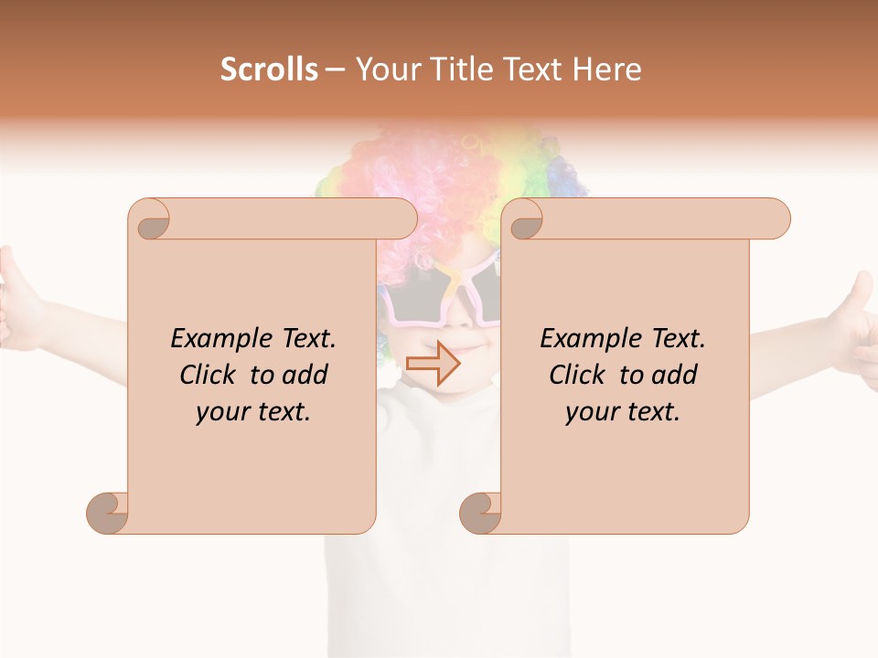 Child Little Thumbs Up PowerPoint Template
