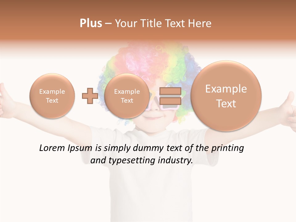 Child Little Thumbs Up PowerPoint Template