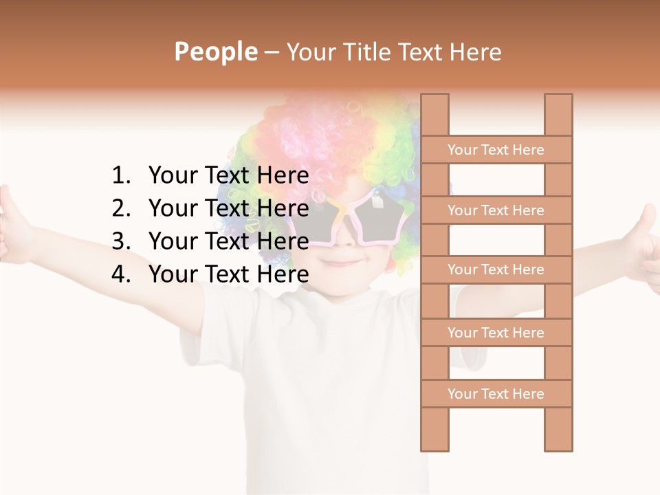 Child Little Thumbs Up PowerPoint Template