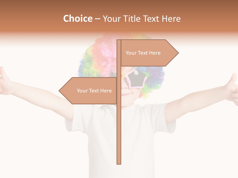 Child Little Thumbs Up PowerPoint Template