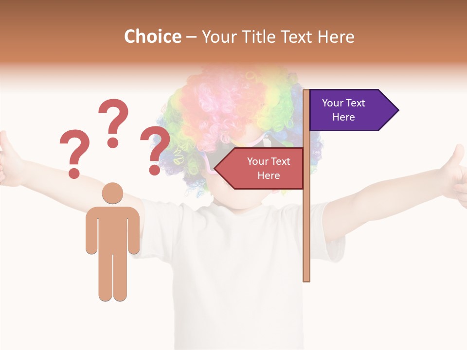 Child Little Thumbs Up PowerPoint Template