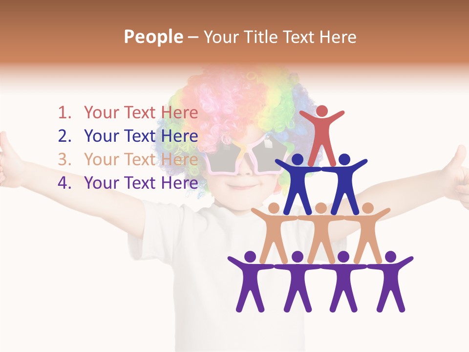 Child Little Thumbs Up PowerPoint Template