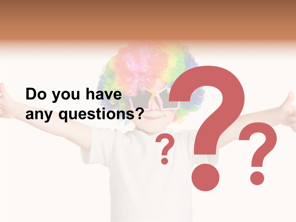 Child Little Thumbs Up PowerPoint Template