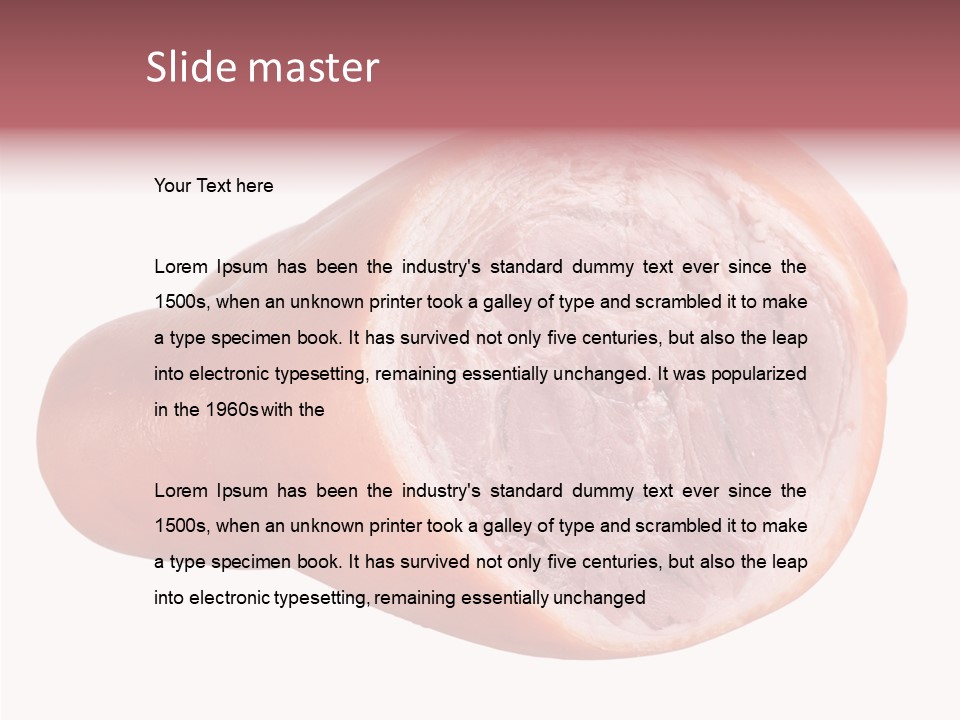 Red Isolated Food PowerPoint Template