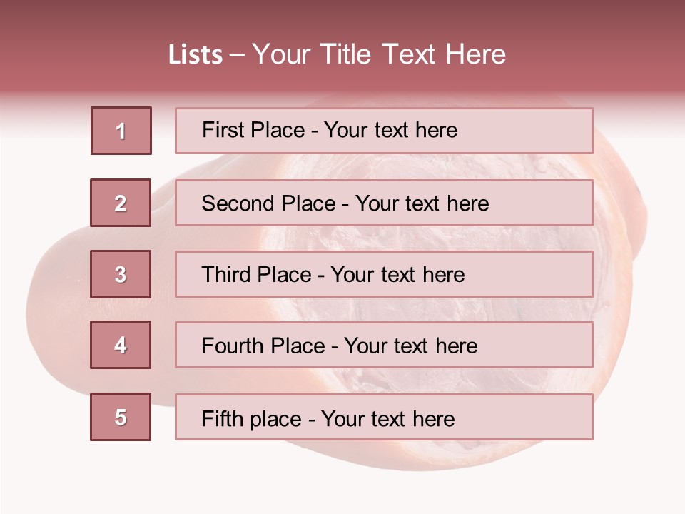 Red Isolated Food PowerPoint Template