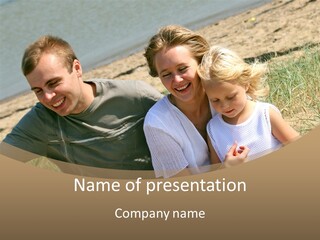 Father Woman Joy PowerPoint Template