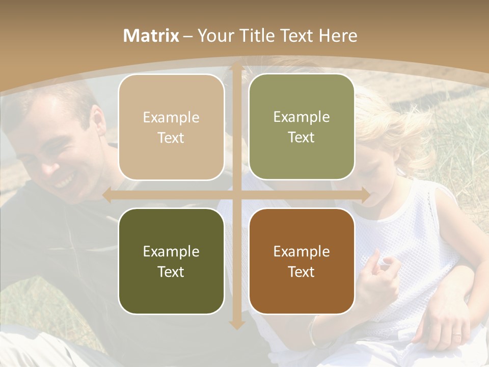 Father Woman Joy PowerPoint Template