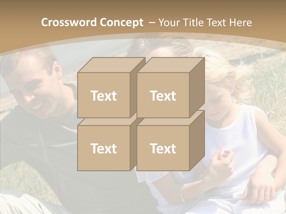 Father Woman Joy PowerPoint Template