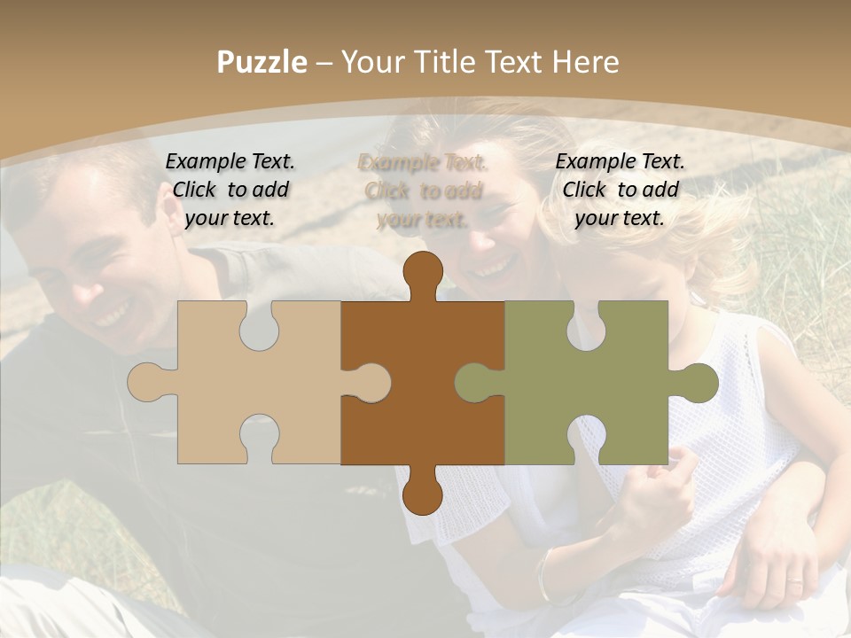 Father Woman Joy PowerPoint Template