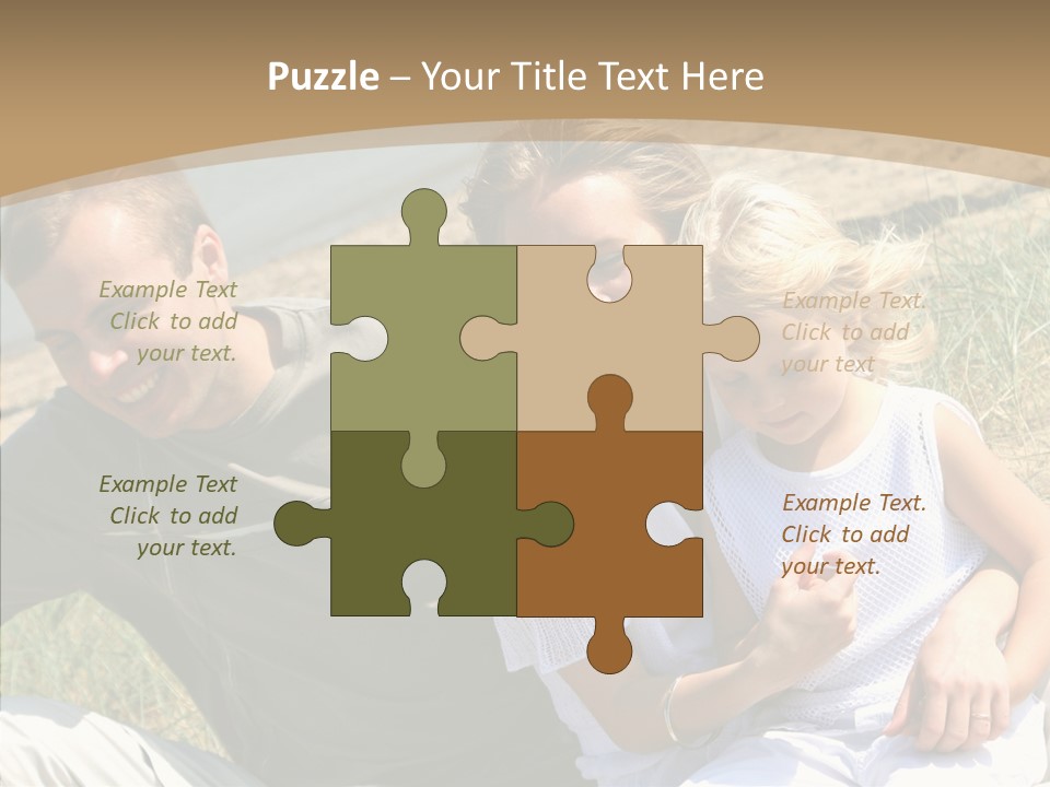 Father Woman Joy PowerPoint Template