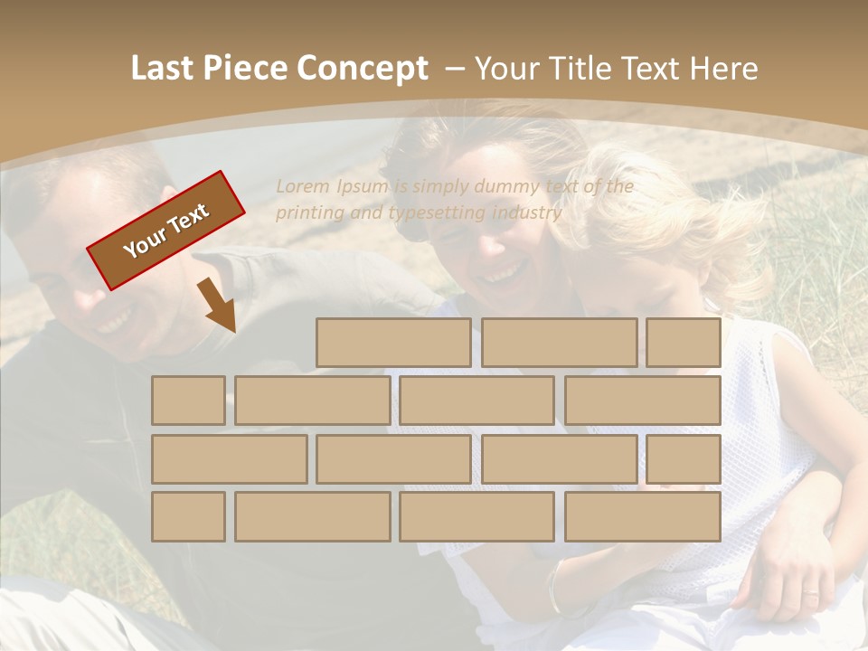 Father Woman Joy PowerPoint Template