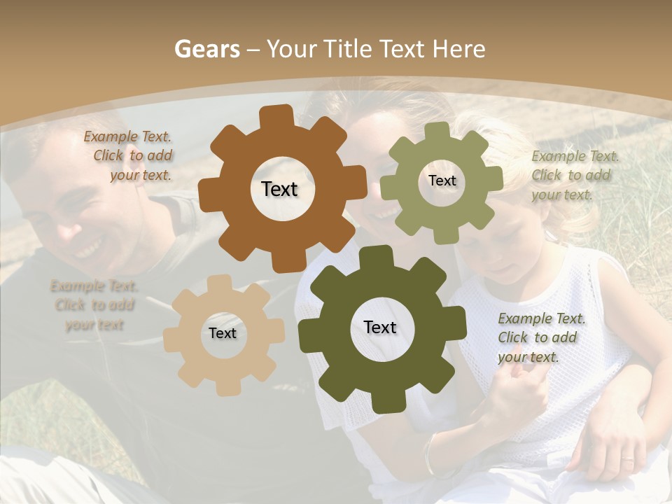 Father Woman Joy PowerPoint Template