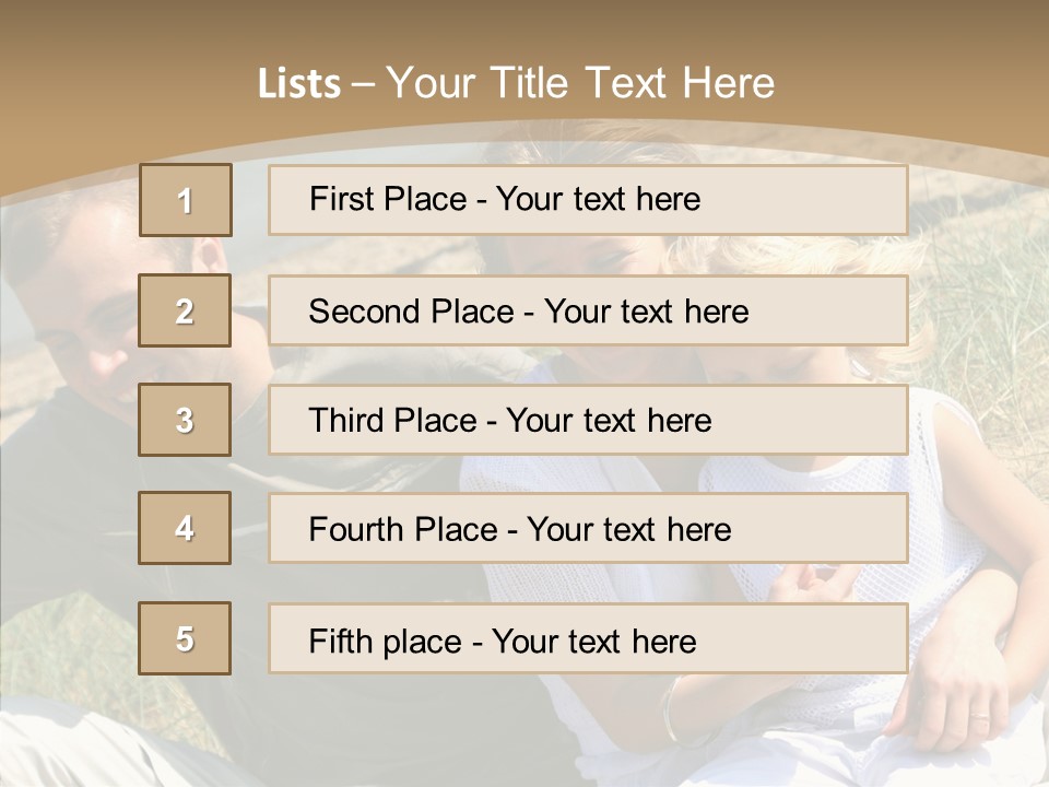Father Woman Joy PowerPoint Template