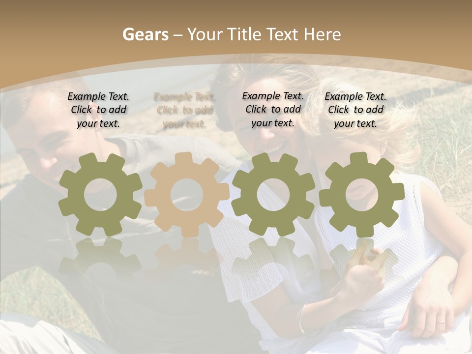 Father Woman Joy PowerPoint Template