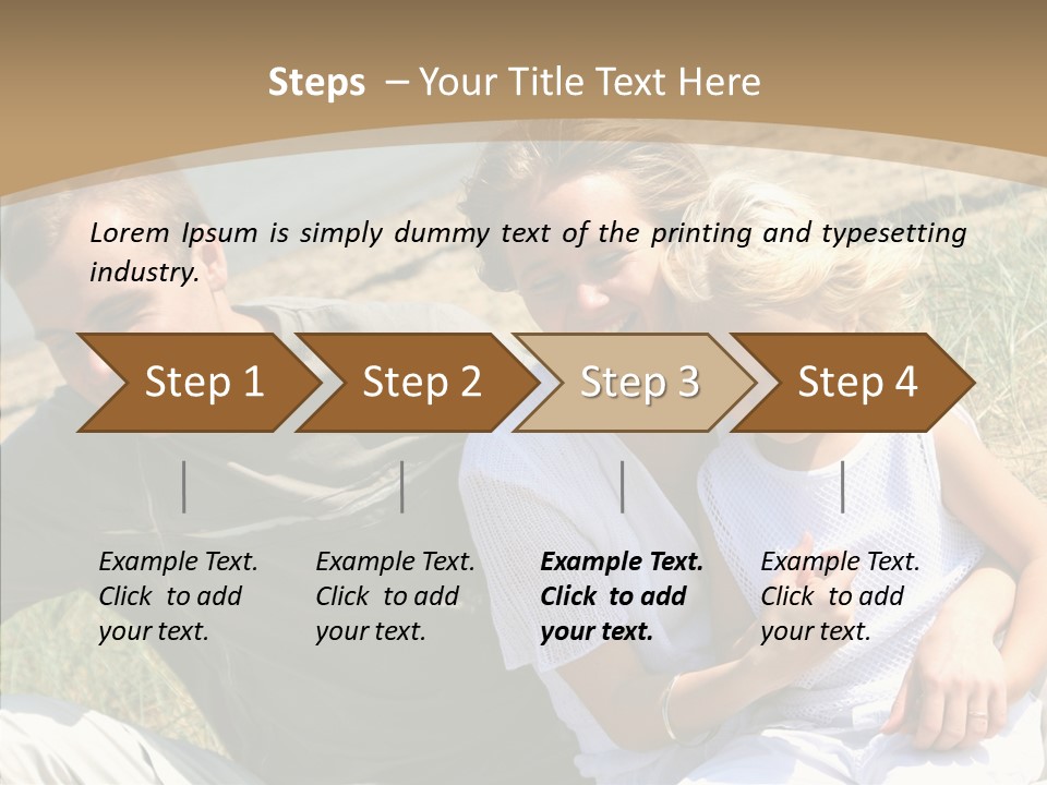 Father Woman Joy PowerPoint Template