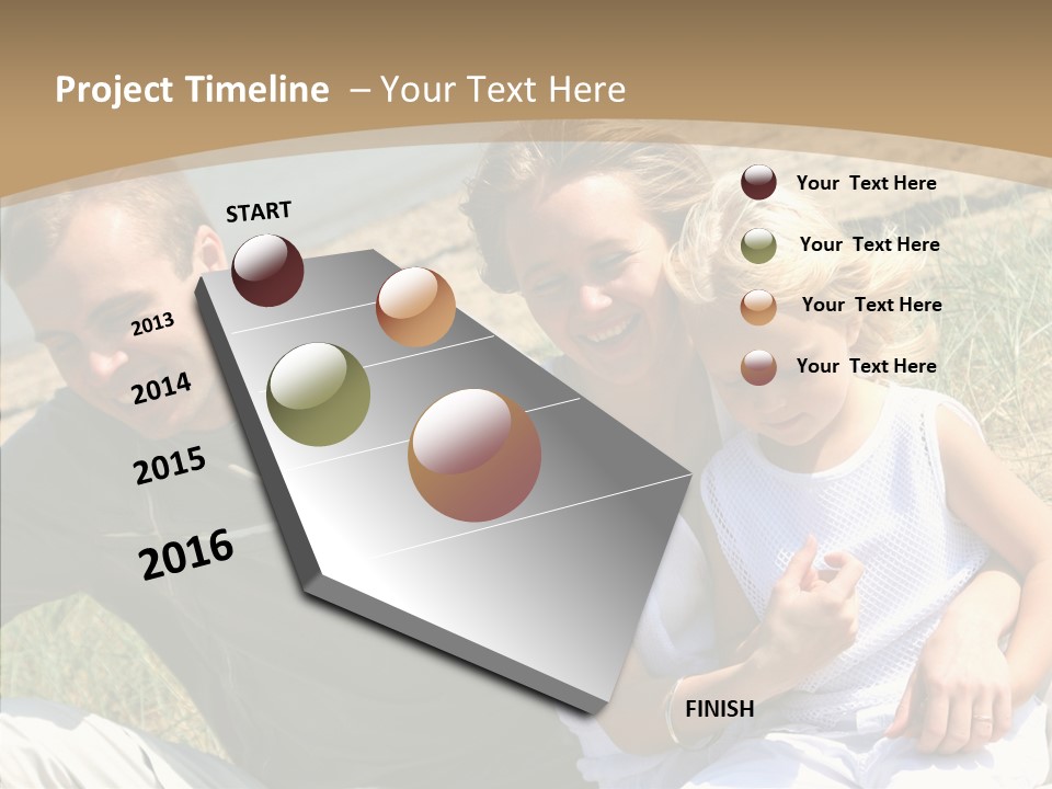 Father Woman Joy PowerPoint Template