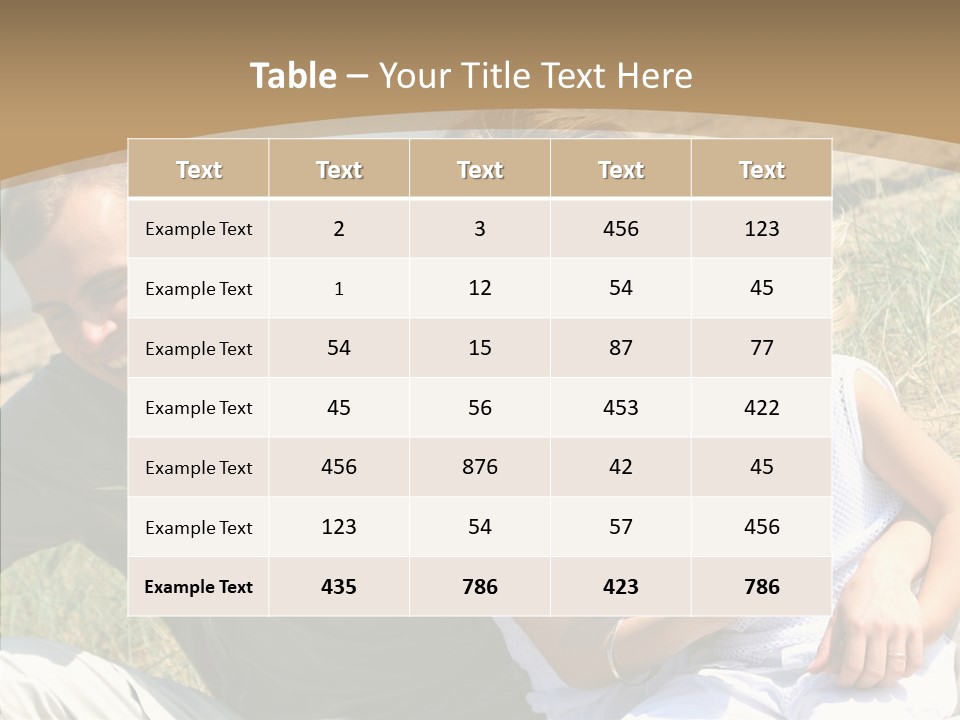 Father Woman Joy PowerPoint Template