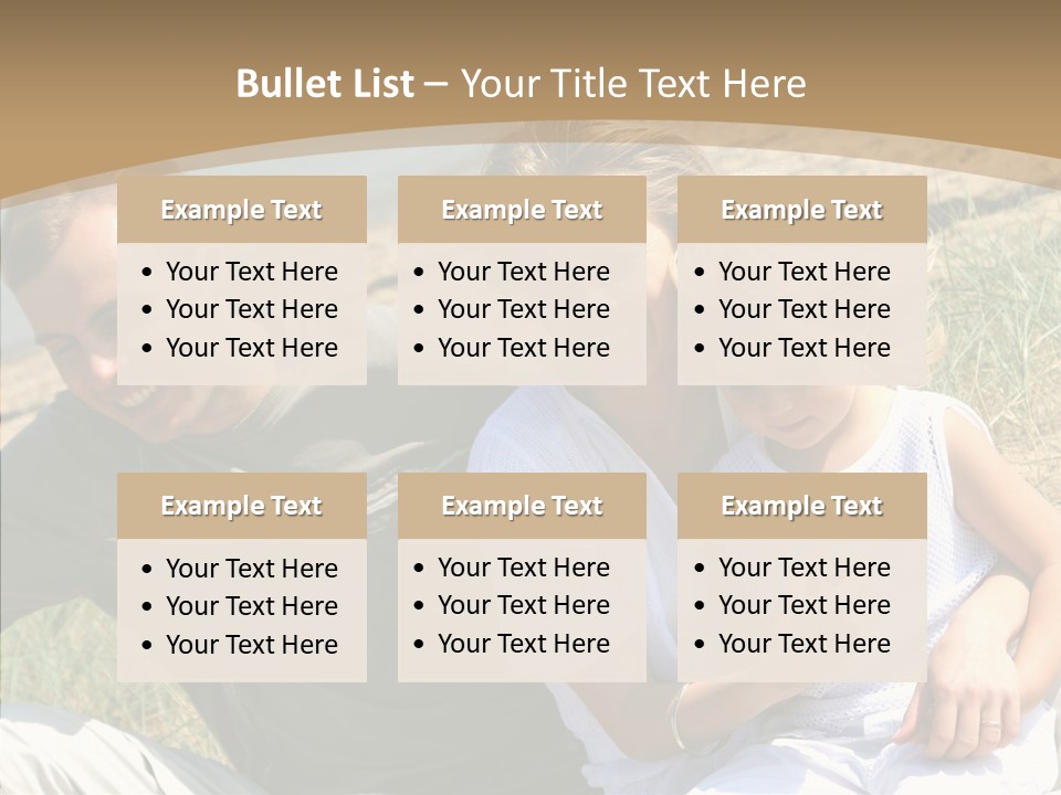 Father Woman Joy PowerPoint Template