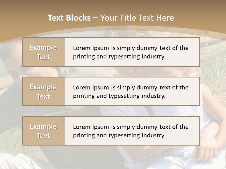 Father Woman Joy PowerPoint Template