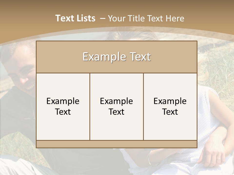 Father Woman Joy PowerPoint Template