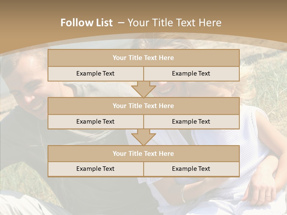 Father Woman Joy PowerPoint Template