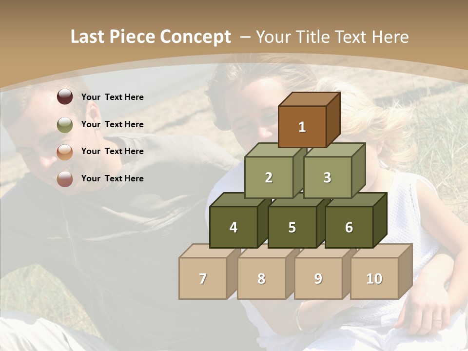 Father Woman Joy PowerPoint Template