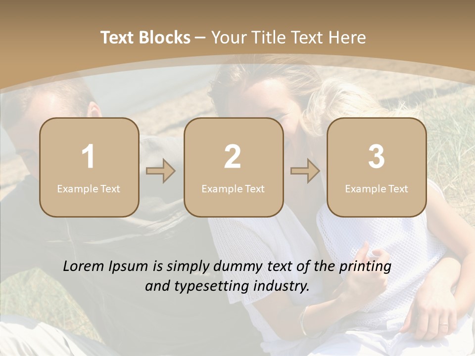 Father Woman Joy PowerPoint Template