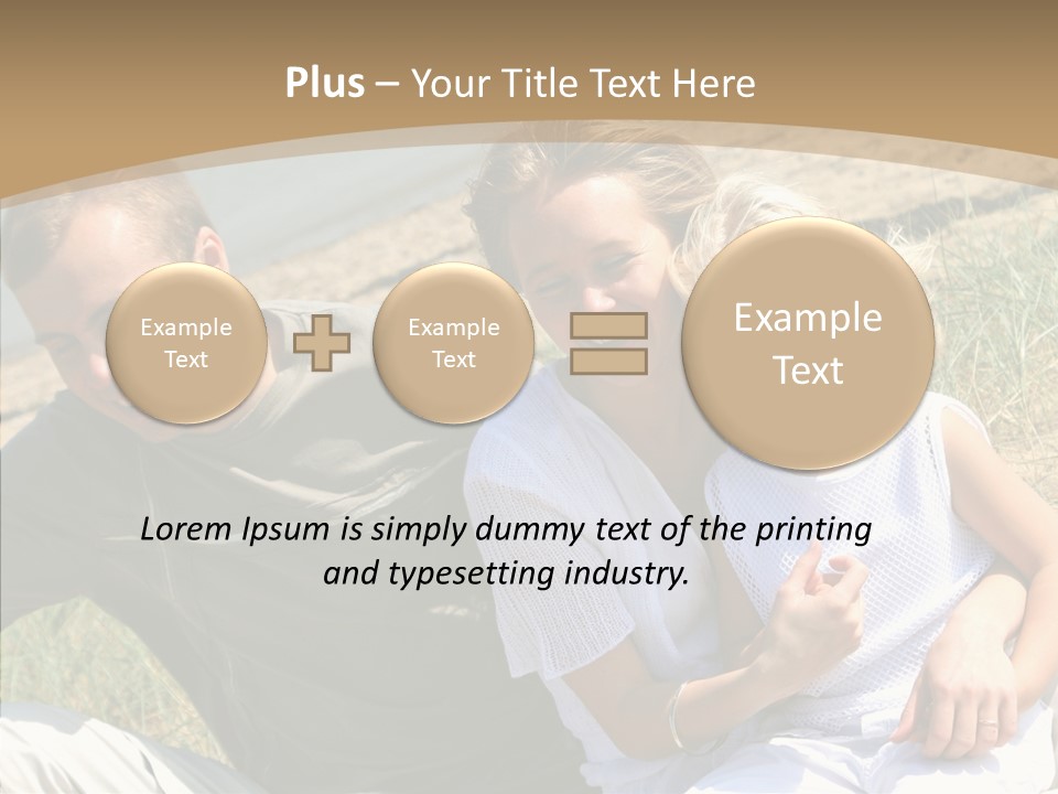 Father Woman Joy PowerPoint Template