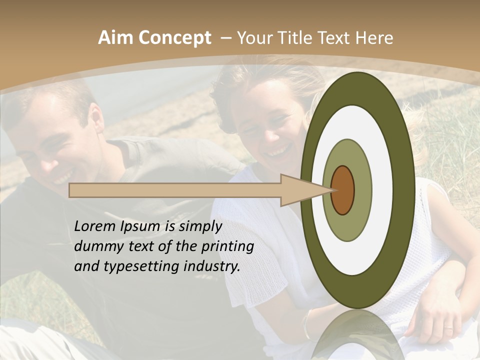 Father Woman Joy PowerPoint Template