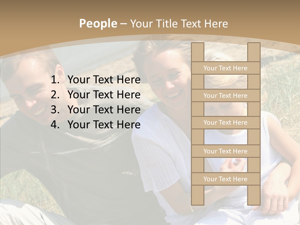 Father Woman Joy PowerPoint Template