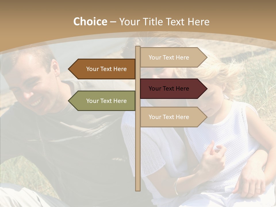 Father Woman Joy PowerPoint Template