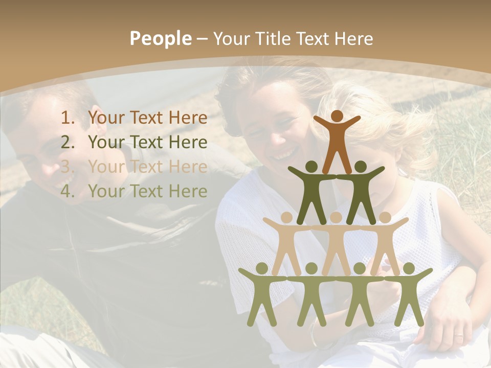 Father Woman Joy PowerPoint Template