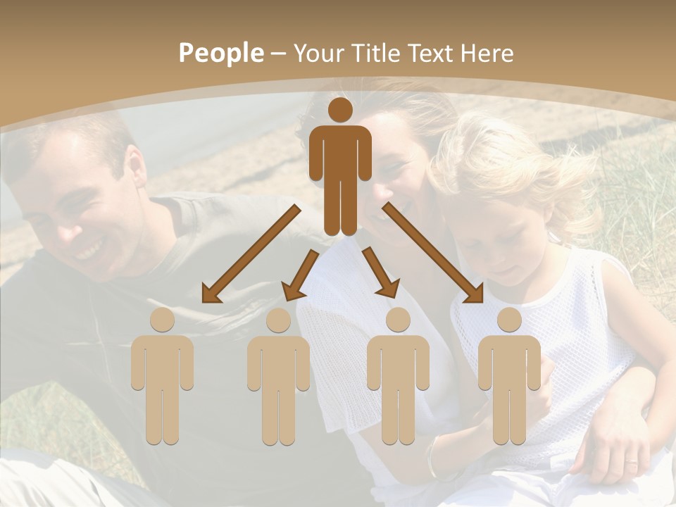 Father Woman Joy PowerPoint Template