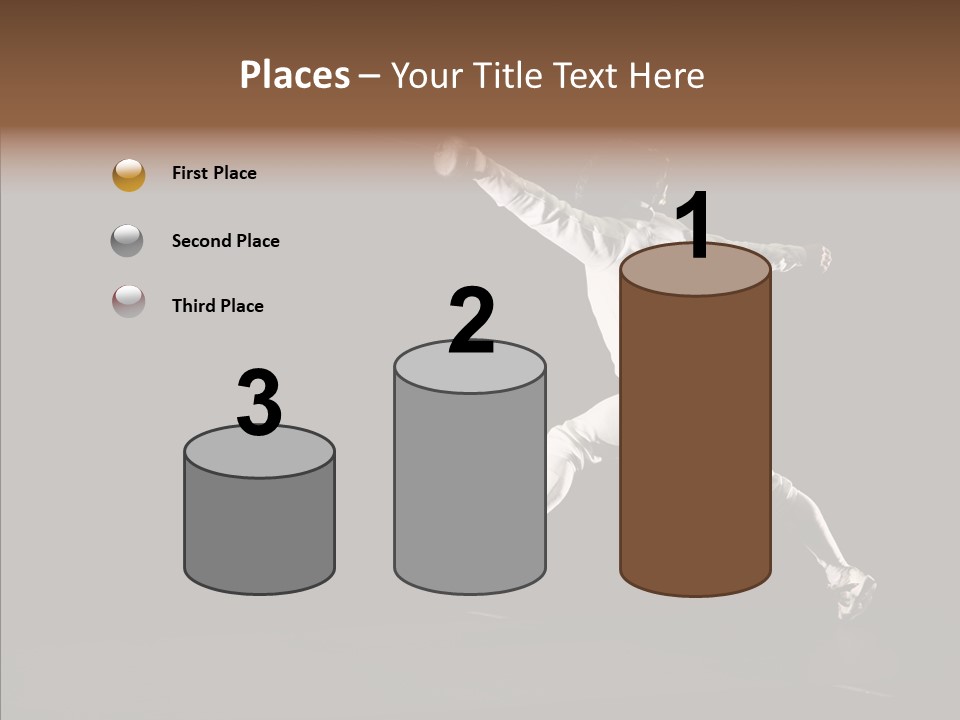 Fencing Black Swordsman PowerPoint Template