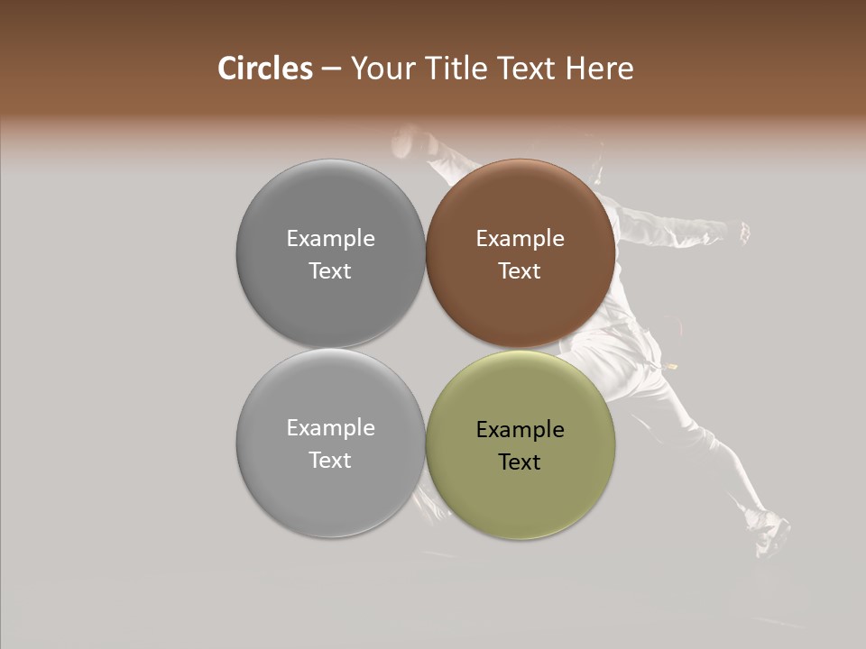 Fencing Black Swordsman PowerPoint Template