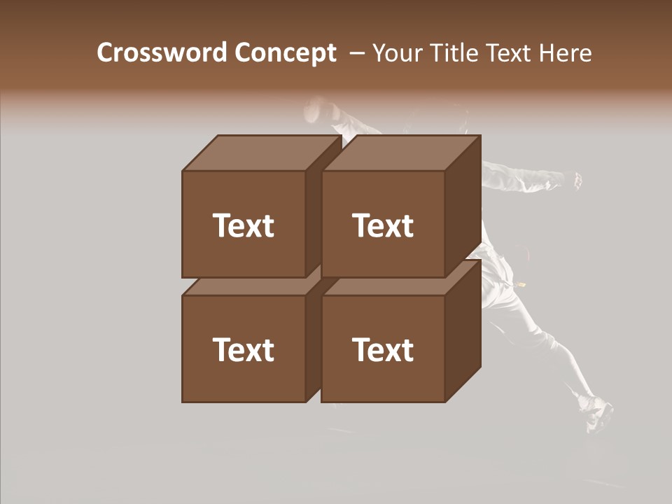 Fencing Black Swordsman PowerPoint Template